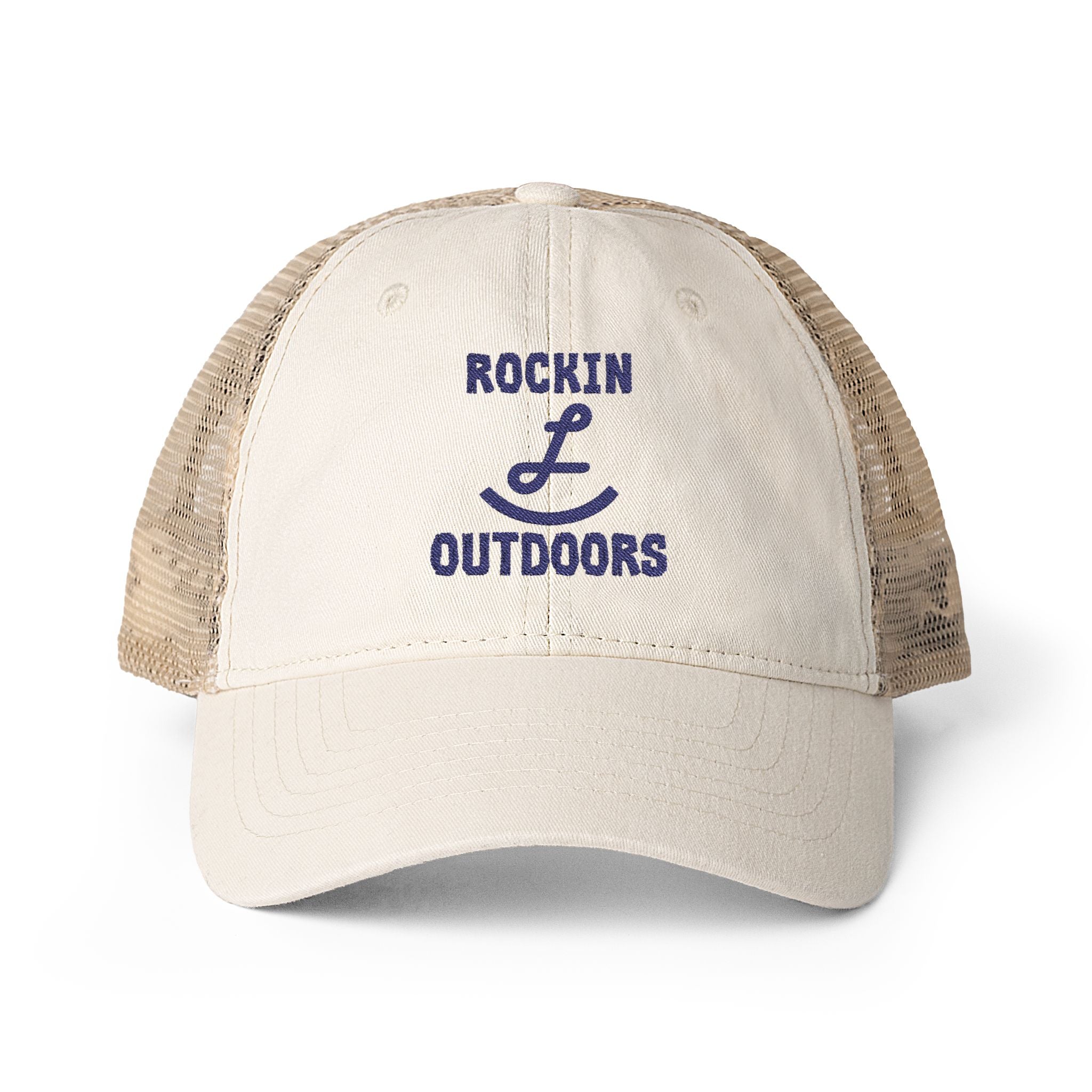 Women's Washed Mesh-Back Cap with Ponytail opening